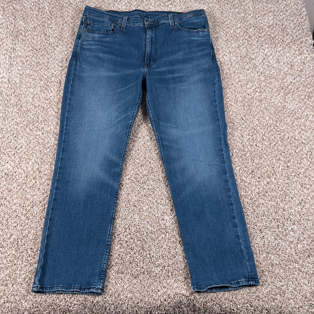 Levis 514 Jeans Mens 38x30 Straight Leg Mid Rise Medium Blue Red Tab Five Pocket